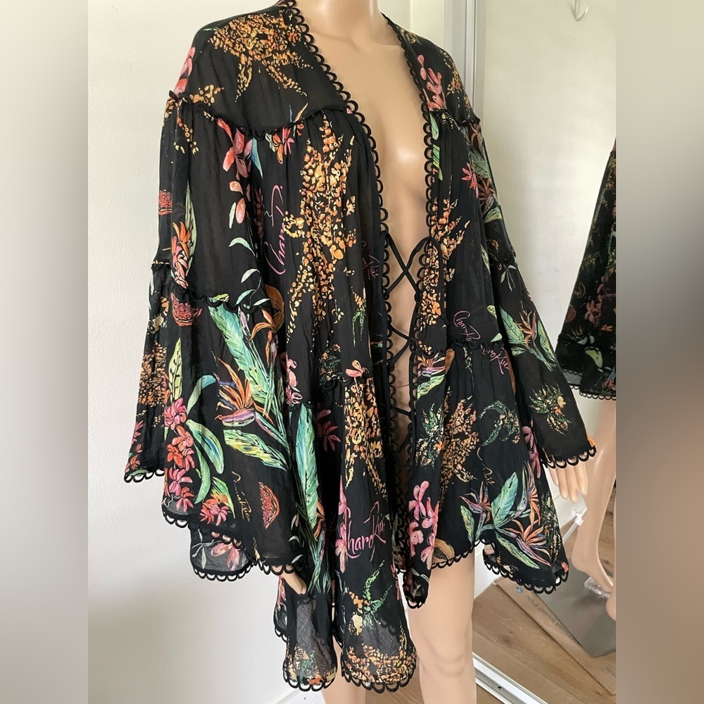 Charo Ruiz Ibiza Ivet Fresco Floral Mini Dress Cover Up Kaftan Resort Beach - Picture 4 of 11